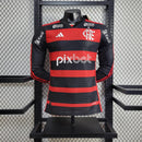 Camisa Flamengo 24/25 Manga Longa - Versão Jogador home + Patrocinios